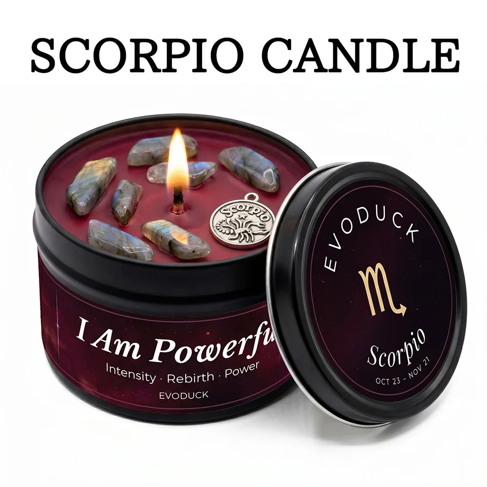 aurus Zodiac Scented Candle, Botanical Vanilla, Astrology Aromatherapy Candle in Tin, Home Fragrance Decor Birthday Gift, 3oz