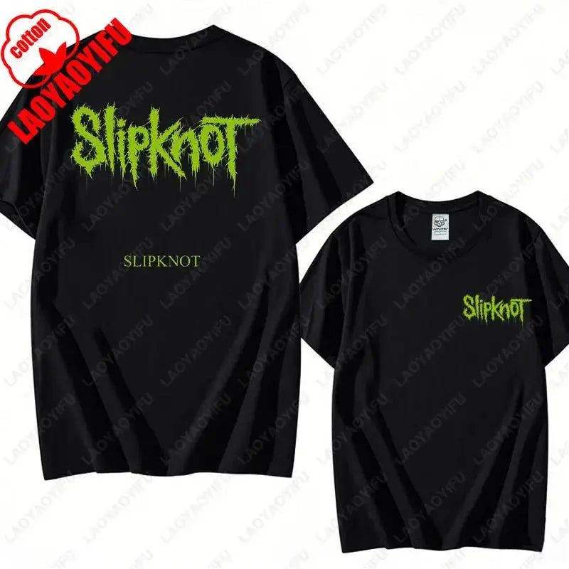Vintage S-Slipknots Prepare for Hell Tour Black Cotton Tshirt Heavy Metal Rock Band Men Women  Hip Hop Aesthetic Graphic Tshirts