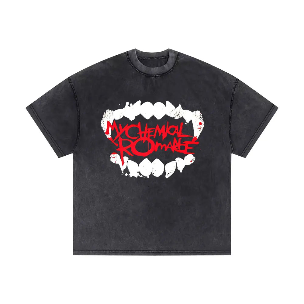 Washed Vintage My Chemical Romance 2007 Tour T Shirt Men Women Parade Punk Emo Rock Band T-shirts Man Fashion Oversized T Shirts
