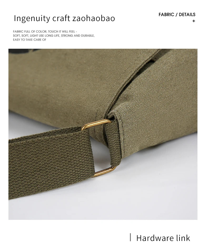 Casual Women's Men's Crossbody Bag Cat Print Canvas Shoulder Bag Large Capacity Laptop Messenger Bag