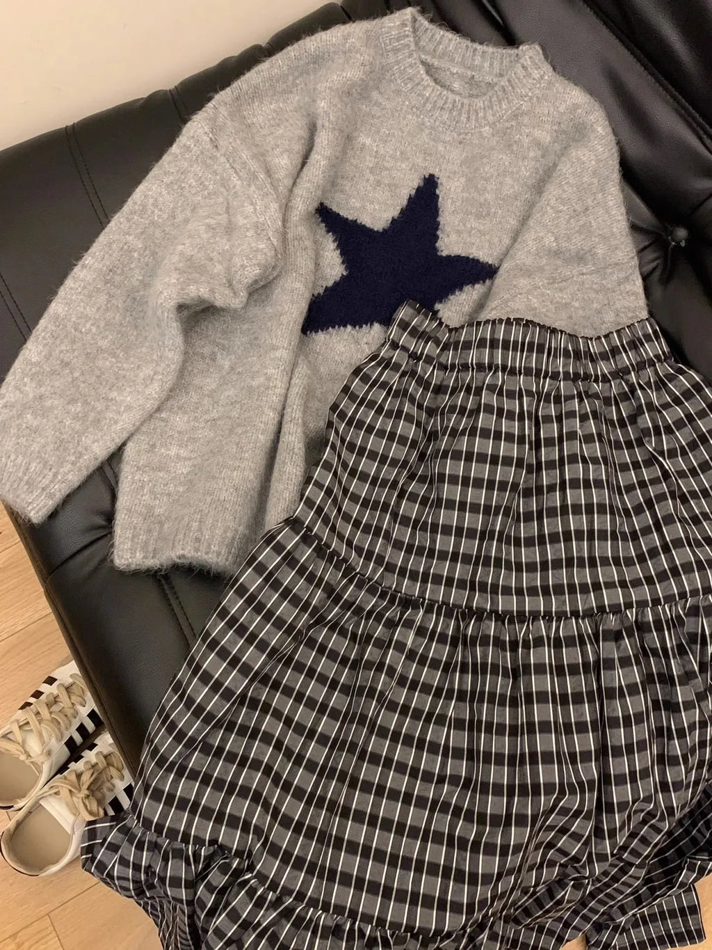 Soft Cozy round Ne Knitted Sweater Women's Loose Fit Autumn Winter Lazy College Sle fiti Print Long Sve Top