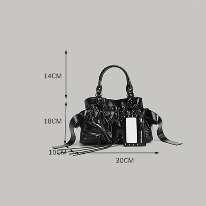 New Fashion Rivet Motorcycle Bag Casual Ladies Versatile Texture Handbag Fashionable Commuting Versatile Shoulder Messenger Bag