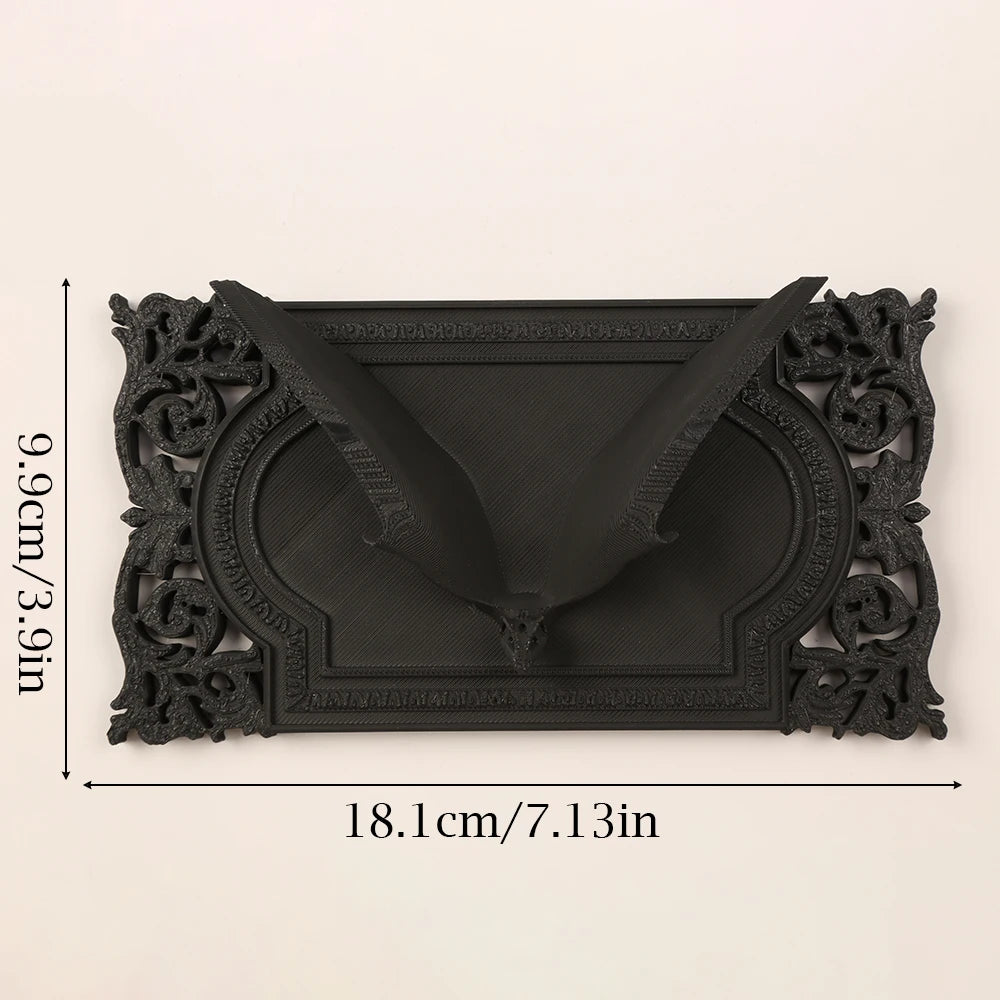 Cross-Border Gothic Dark Style 3D Bat Relief Decorative Frame For Dark Retro-Style Home Wall Decoration Scenario