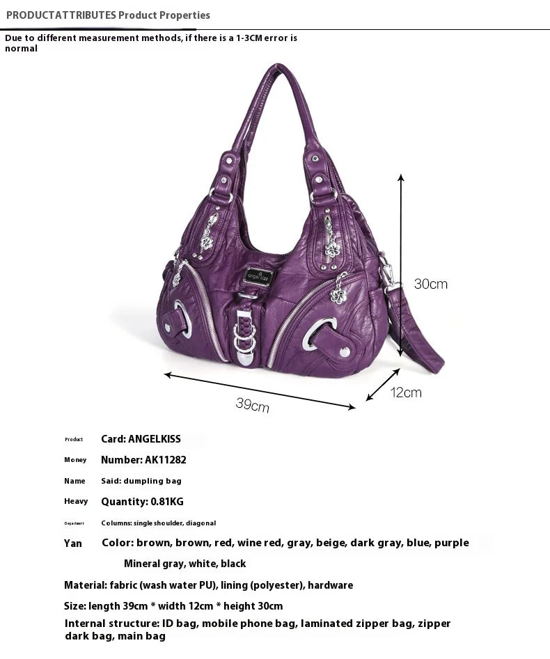 Angelkiss Frauen Handtaschen Mode Schulter Tasche Große Tote Top-griff Shopping-Pack Multifunktionale Satchel Dame Geldbeutel