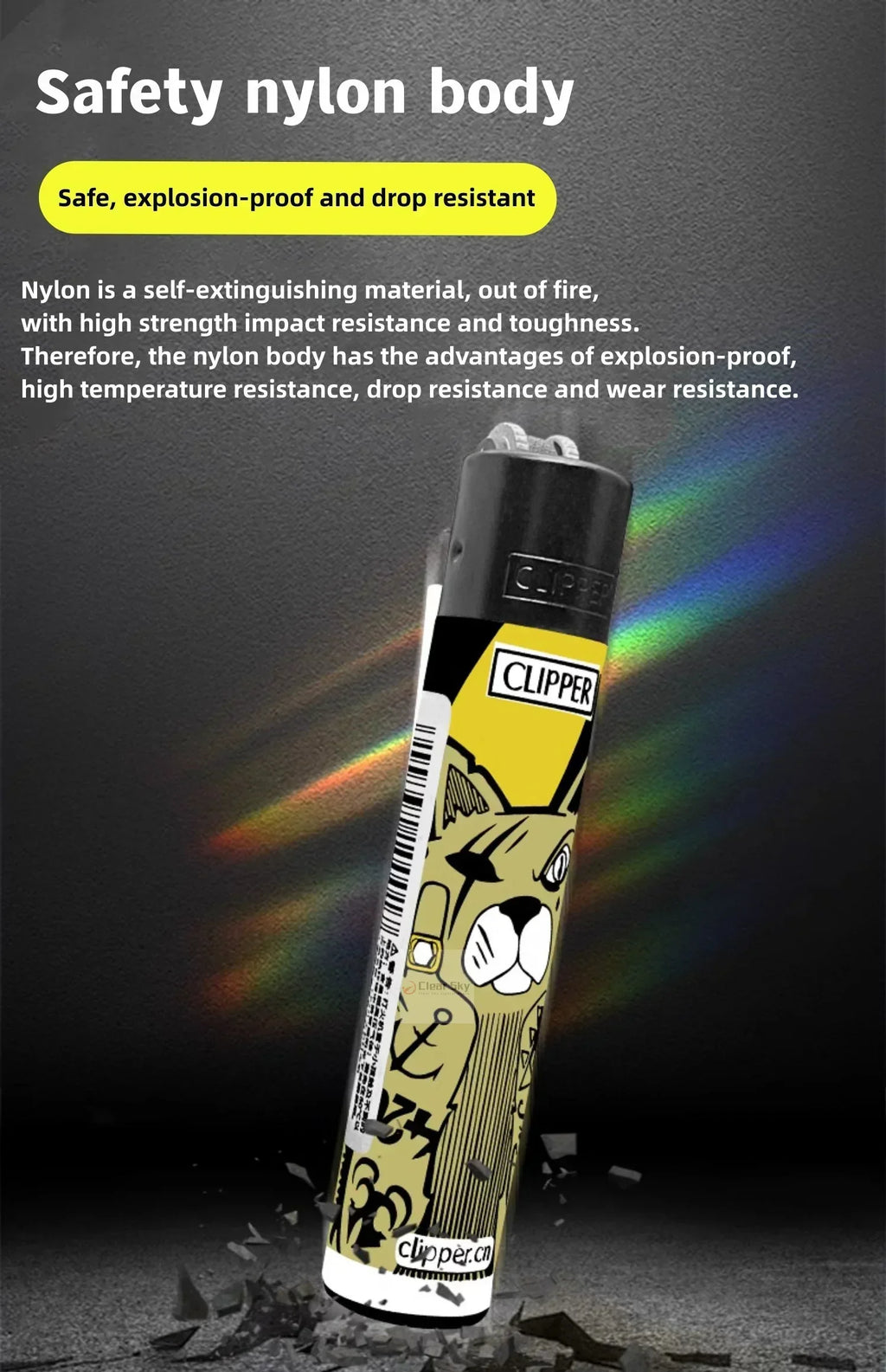 Clipper Open Flame Lighter with Grinding Wheel Small Inflatable Personalized Pattern Men's Smoking Gift