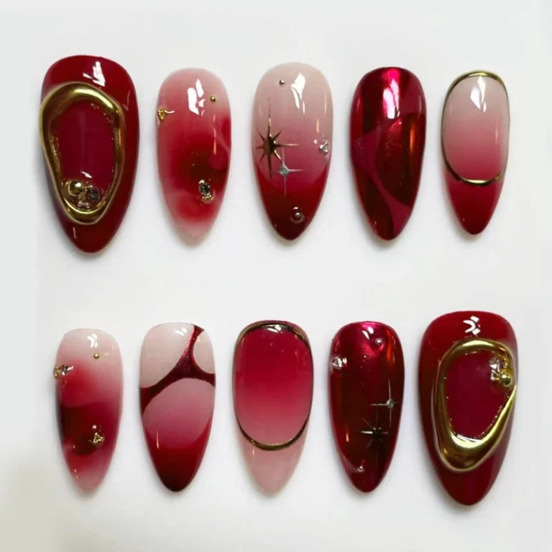 24Pcs Black and White Kitten Press on Nail False Nail Square Removable Handmade Wearable Nail Art for Women&Girl