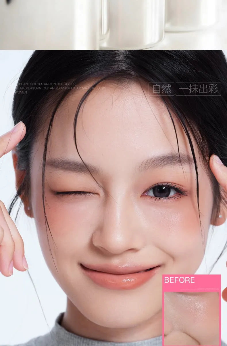 I wawa Bang Bang Liquid Blush,Cheek & Lip Tint,Natural Water Glow Dewy Finish,Long-Lasting Face Makeup Blusher Stick