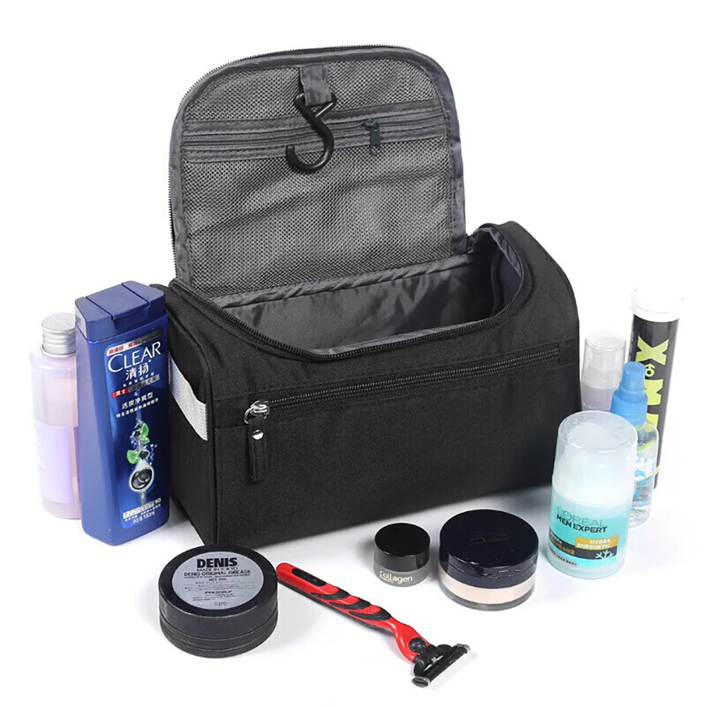 2023 MakeUp Wash Pouch Women's Travel Toiletries Bag Hook Up Cosmetic Bags Men Zipper Handbag Make Up Case Skull Print Organizer