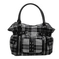 SHELKSBAG Punk Plaid Shoulder Bag Rise Up Gothic Alternative Handcuff Top Handle Tote Women 2025 Trendy New in Crossbody Bags