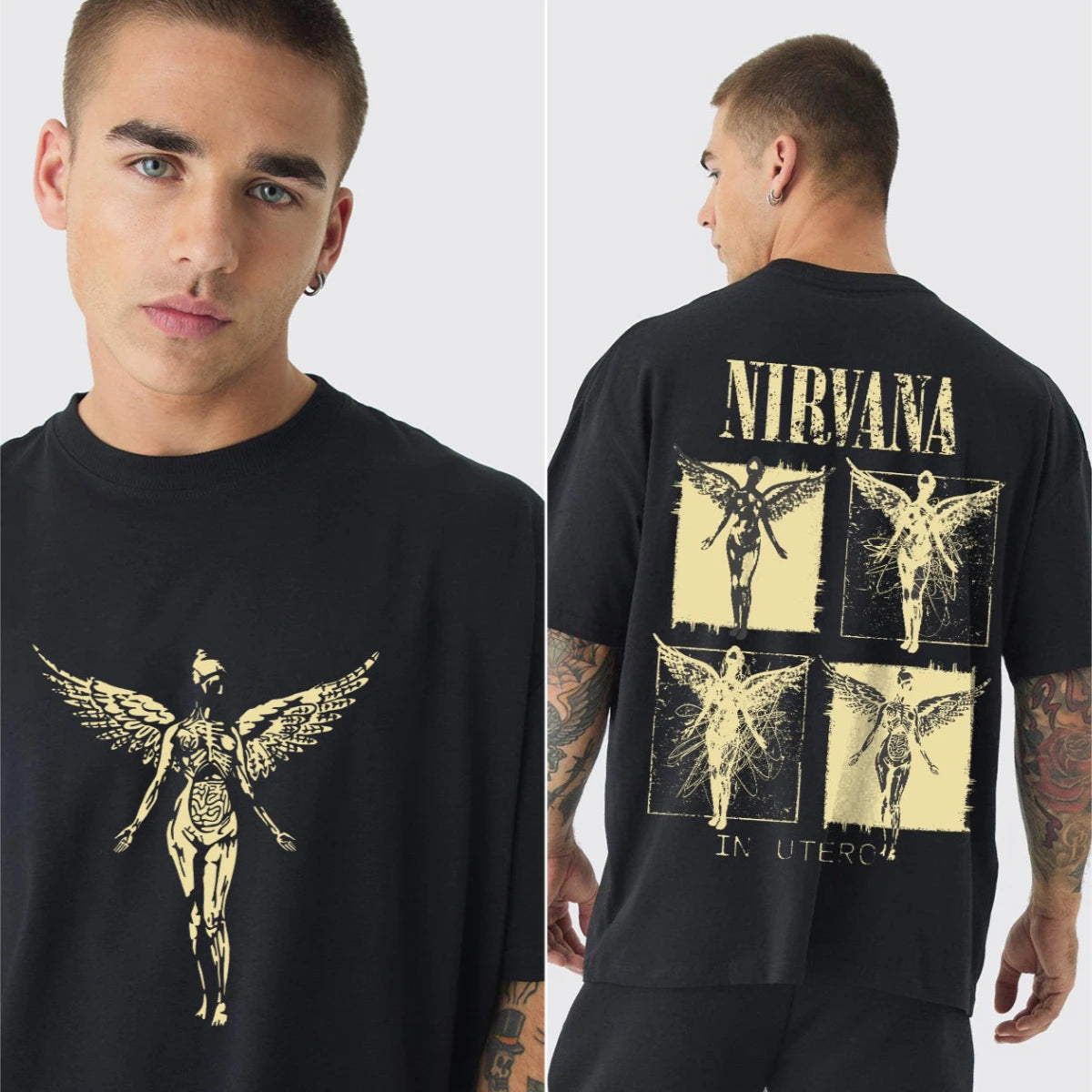 Nirvana Band 2026 Vtg shirt Unisex Cotton Y2k Oversized Fashion Popular Men‘s Women's T-Shirt Tee High-Quality Tops Fans Gifts