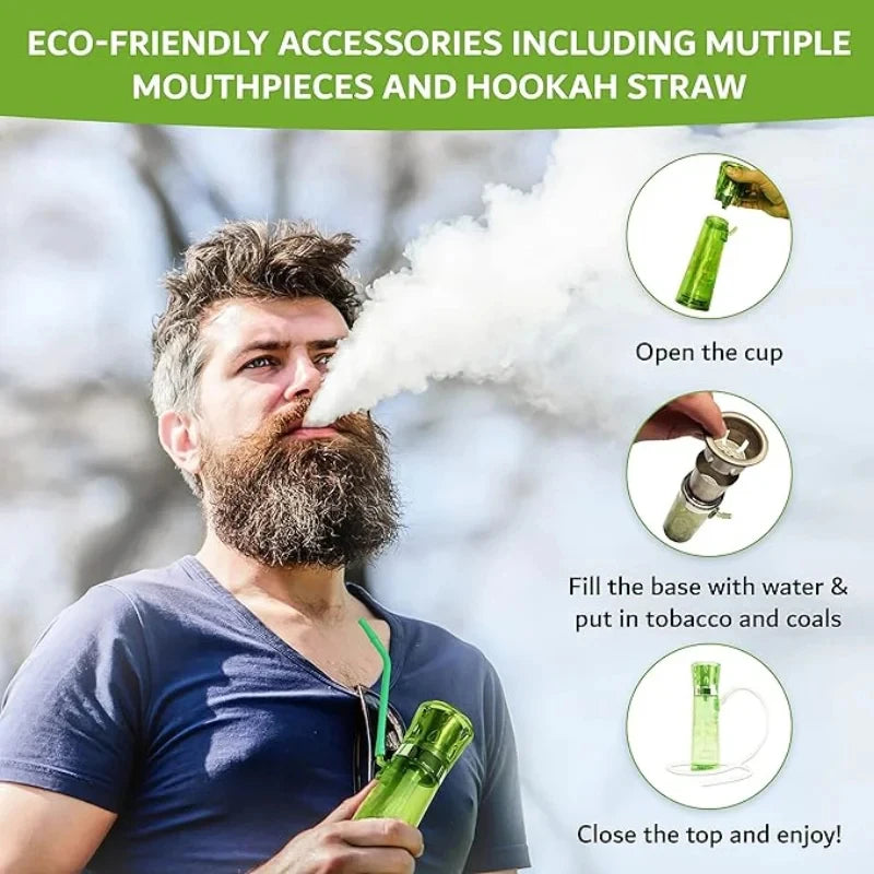 LED Arabic Cup Portable Shisha Hookah Fashionable Removable  Holder Handheld Car Hookah Household  In The Car