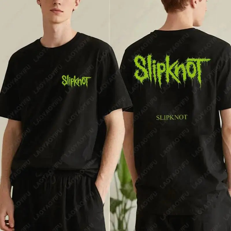 Vintage S-Slipknots Prepare for Hell Tour Black Cotton Tshirt Heavy Metal Rock Band Men Women  Hip Hop Aesthetic Graphic Tshirts