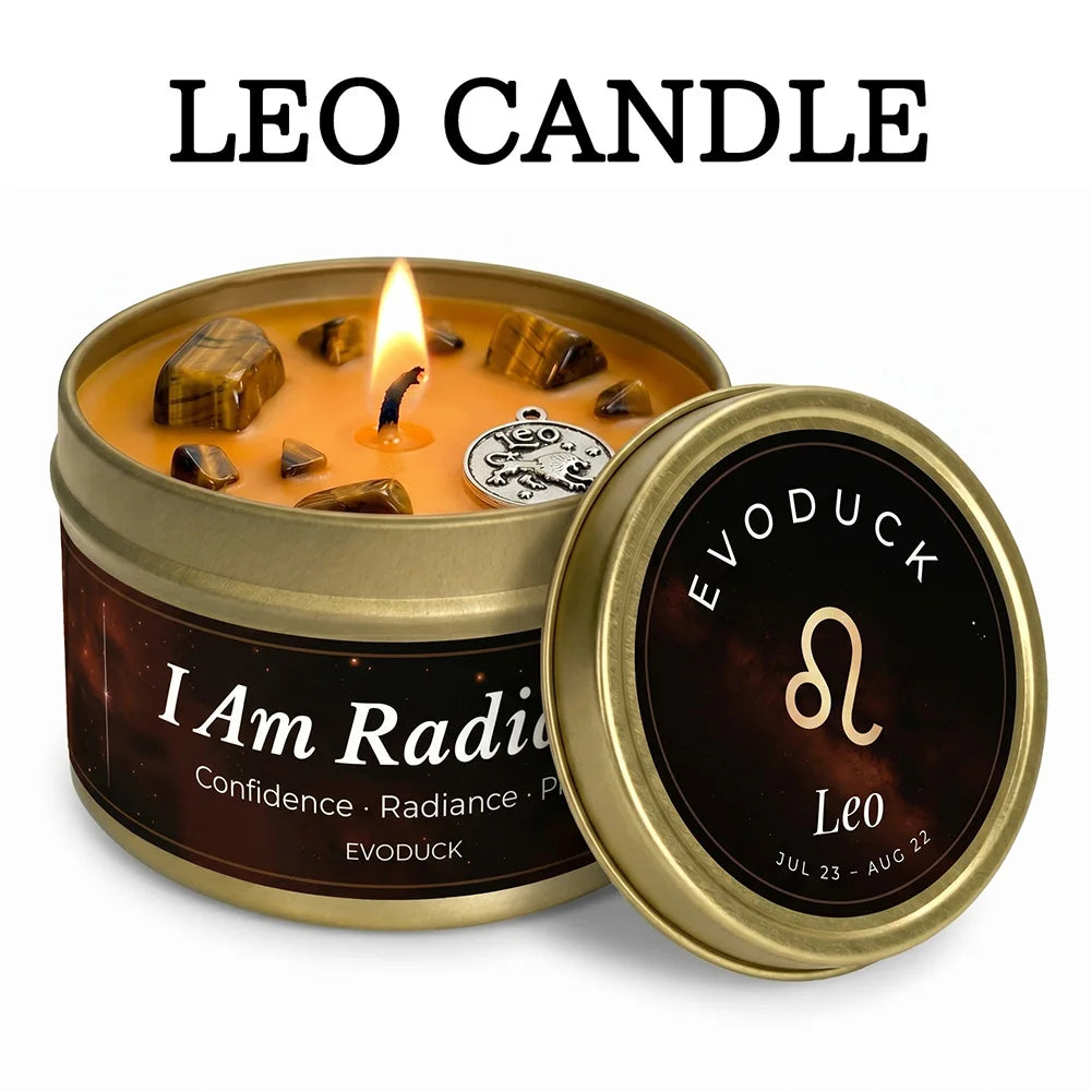 aurus Zodiac Scented Candle, Botanical Vanilla, Astrology Aromatherapy Candle in Tin, Home Fragrance Decor Birthday Gift, 3oz