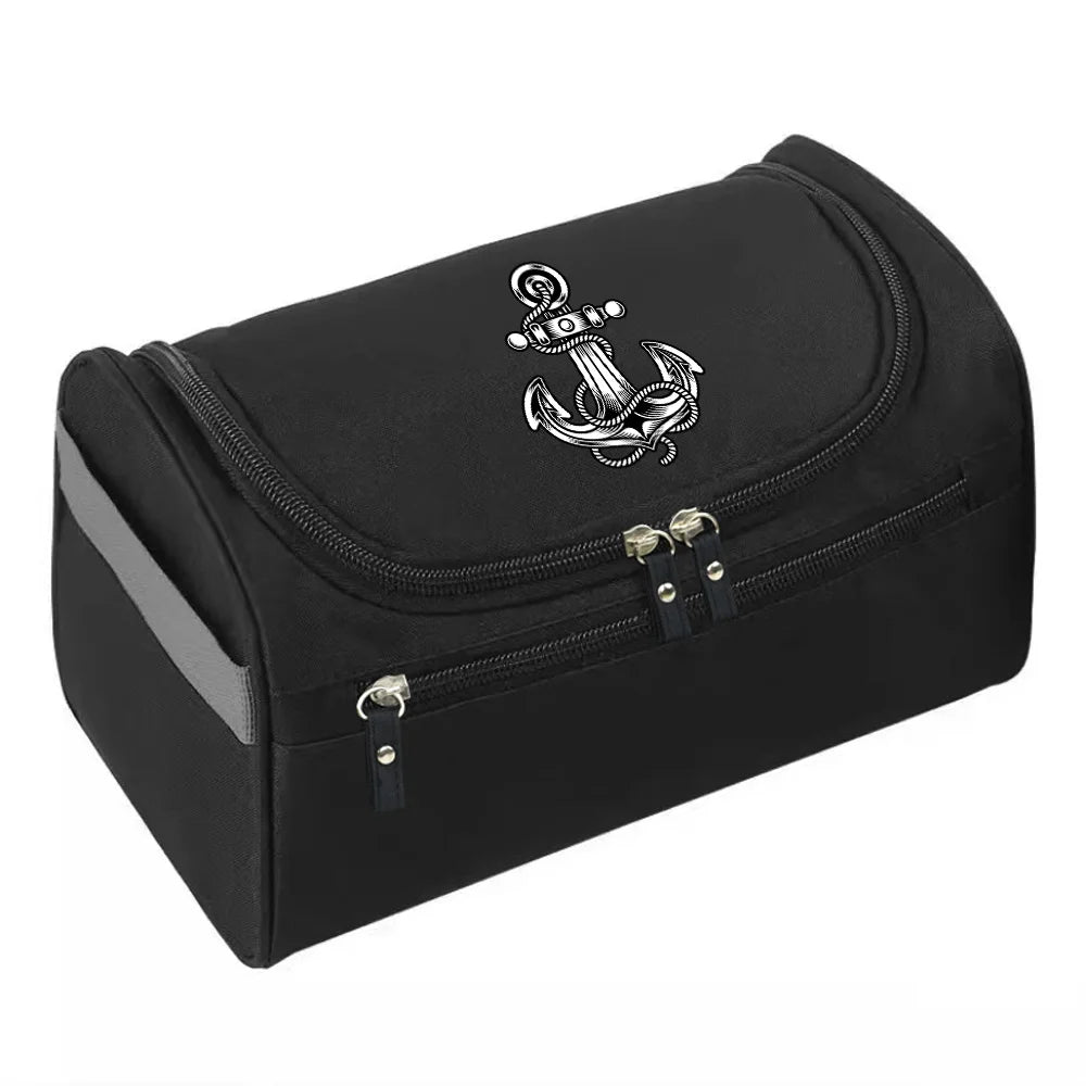 2023 MakeUp Wash Pouch Women's Travel Toiletries Bag Hook Up Cosmetic Bags Men Zipper Handbag Make Up Case Skull Print Organizer