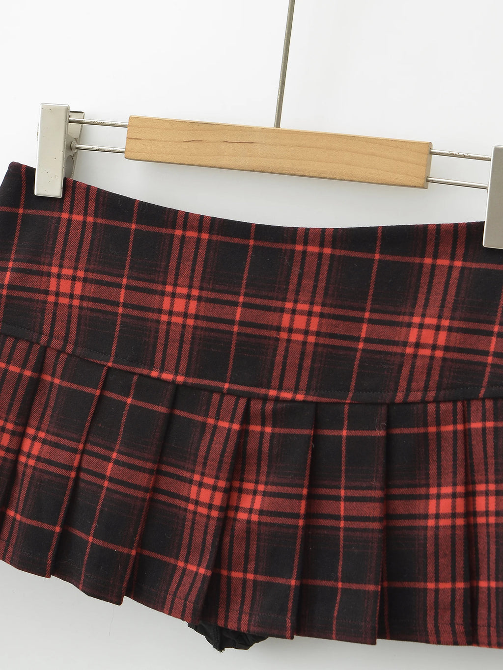 Summer Mini Skirts For Woman Vintage Korean Fashion Red Plaid Skirt Women Y2k Clothes Skirts Buttons Pleated Skirts Preppy Style