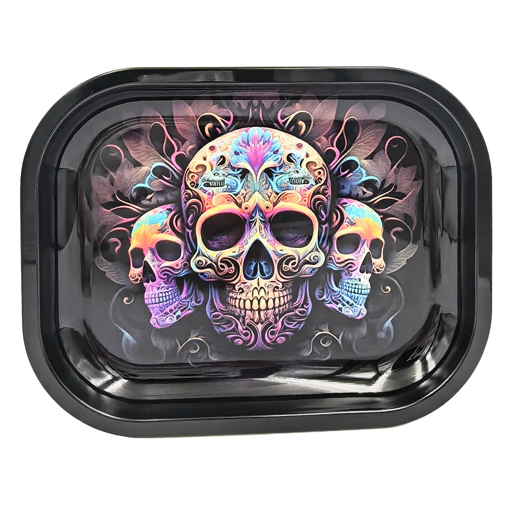 7X5.5inch Metal Tobacco Rolling Tray Multi Cigarette Dish Tin Storage Plate Roller Container 18*14cm Ashtray Rolling Tray