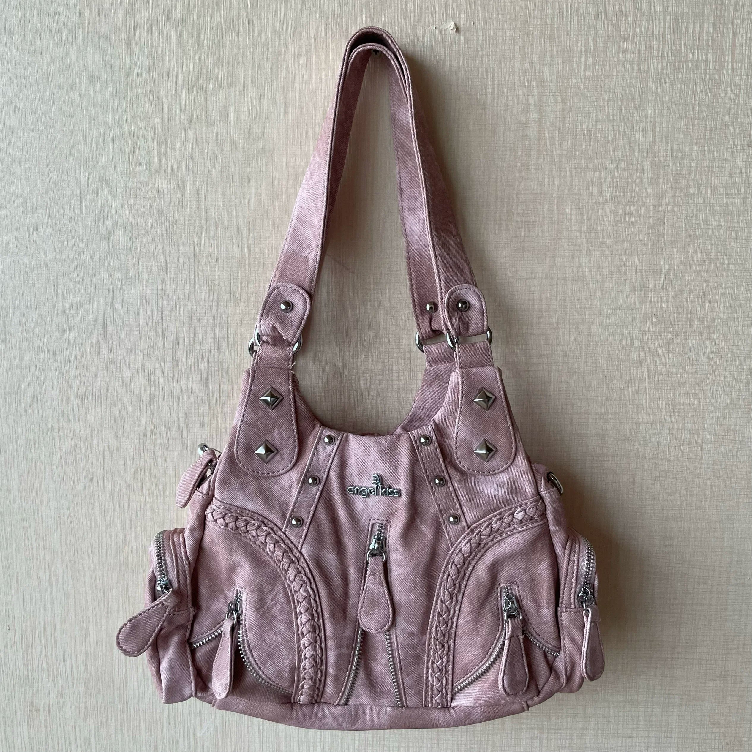 Angel Kiss Soft Tote Bag Women Handbags Small Top-handle Fashion Satchel Multi-Pockets Crossbody Shoulder Bag Hobos Phone Pack