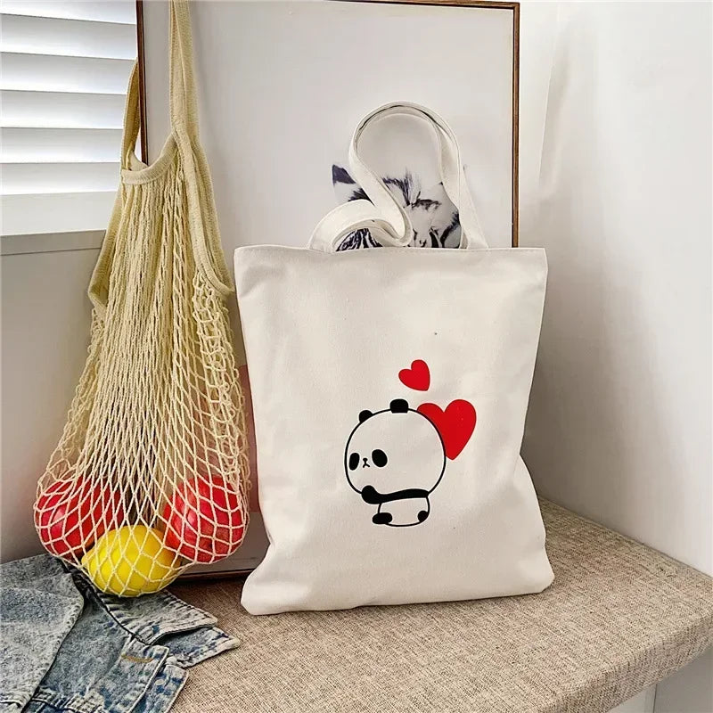 Kindness Butterfly Yin Yang Print Black Canvas Tote Bag, Women Shoulder Bag, Boho Mystical Handbag for Spiritual Vibes