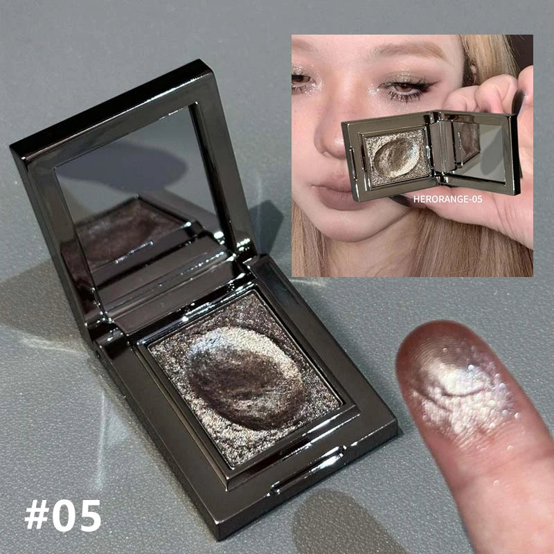Chameleon Dark Green Eyeshadow Palette Fine Easy-To-Apply Sparkling Pearlescent Mashed Potato Eye Shadow Brightening Makeup