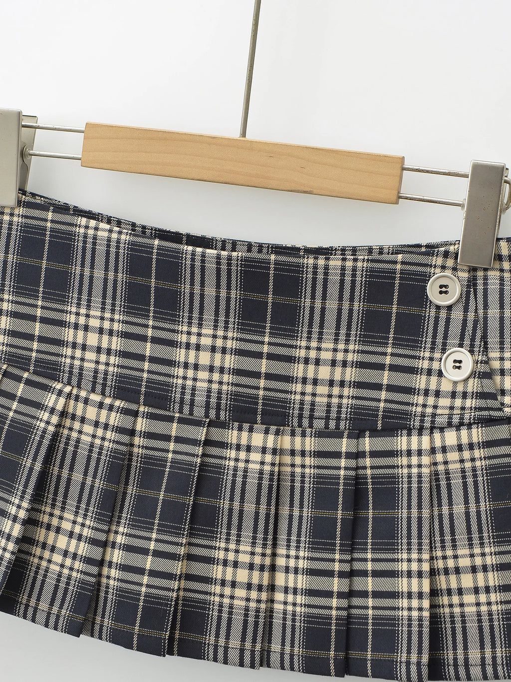 Summer Mini Skirts For Woman Vintage Korean Fashion Red Plaid Skirt Women Y2k Clothes Skirts Buttons Pleated Skirts Preppy Style