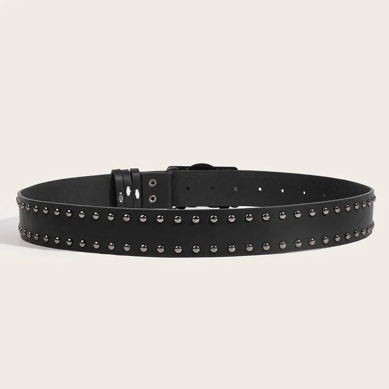 Women Brand Punk Goth Rivet Jeans Belt Men Paw Skull Buckle Waistband Y2K Fashion Decorative Waistband Daily Casual Waist Straps
