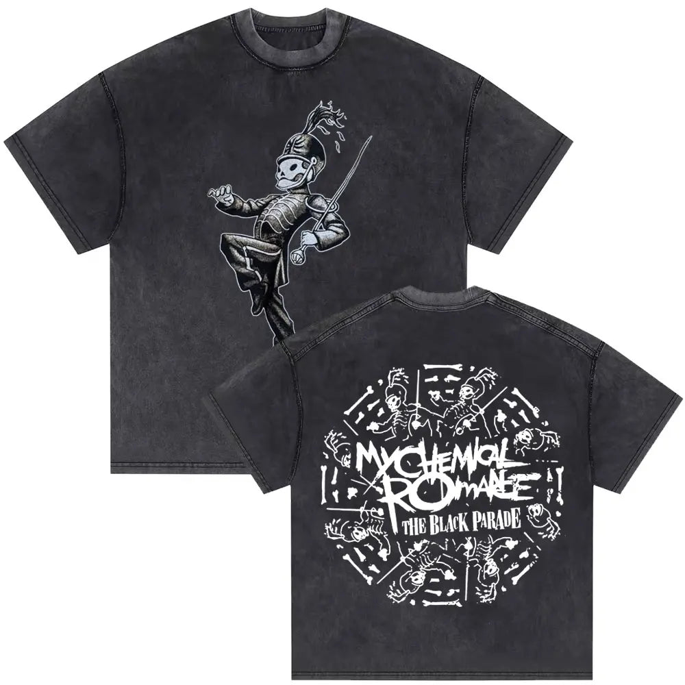 Washed Vintage My Chemical Romance 2007 Tour T Shirt Men Women Parade Punk Emo Rock Band T-shirts Man Fashion Oversized T Shirts