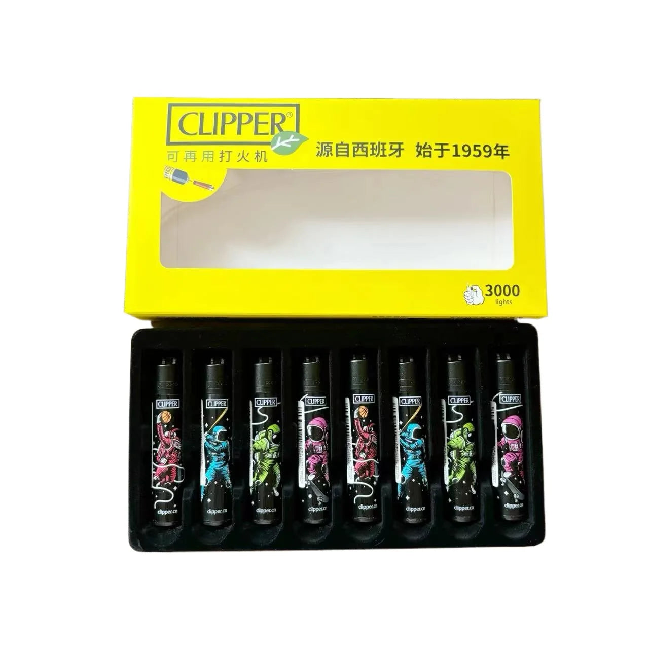 Clipper Open Flame Lighter with Grinding Wheel Small Inflatable Personalized Pattern Men's Smoking Gift