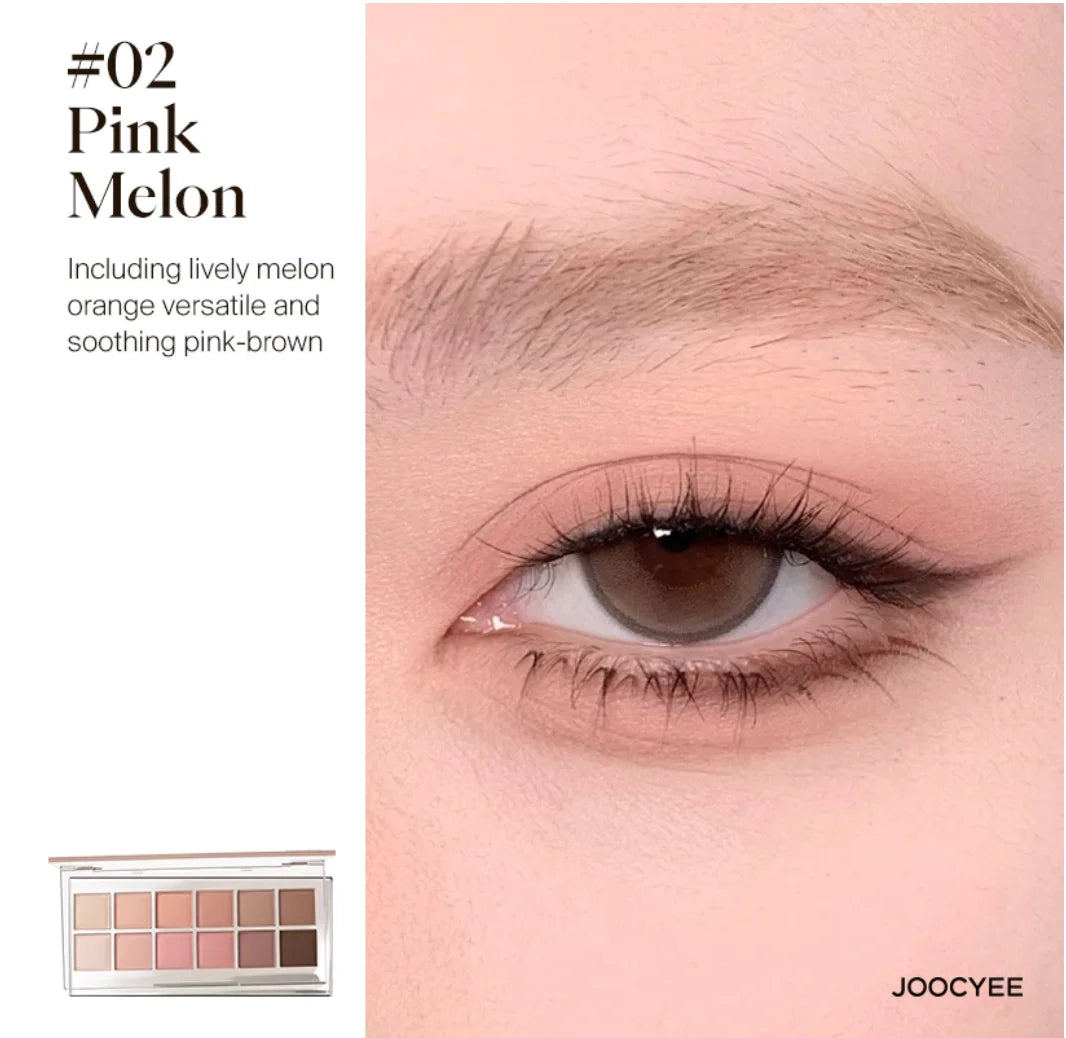 JOOCYEE 12 Shades Eyeshadow Palette Long-lasting Pearlized Gel Smooth High color Soft Matte Texture Eye Makeup Cosmetics