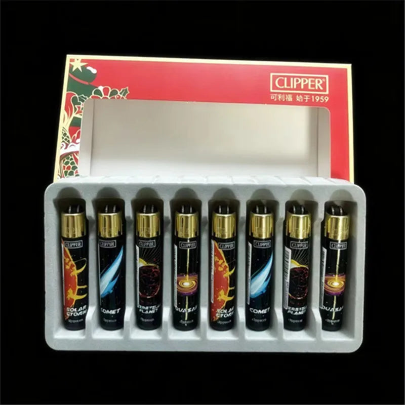 Clipper Open Flame Lighter with Grinding Wheel Small Inflatable Personalized Pattern Men's Smoking Gift