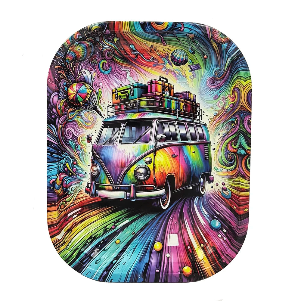 7X5.5inch Metal Tobacco Rolling Tray Multi Cigarette Dish Tin Storage Plate Roller Container 18*14cm Ashtray Rolling Tray