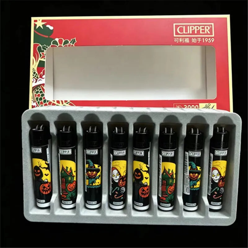 Clipper Open Flame Lighter with Grinding Wheel Small Inflatable Personalized Pattern Men's Smoking Gift