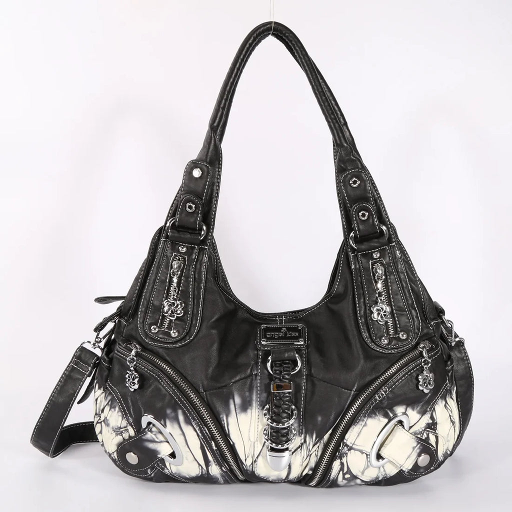 Angel kiss Women Handhag Large Fashion Shoulder bags Vintage Shoulder Bags Female Top-handle Tote Bag Large Purse