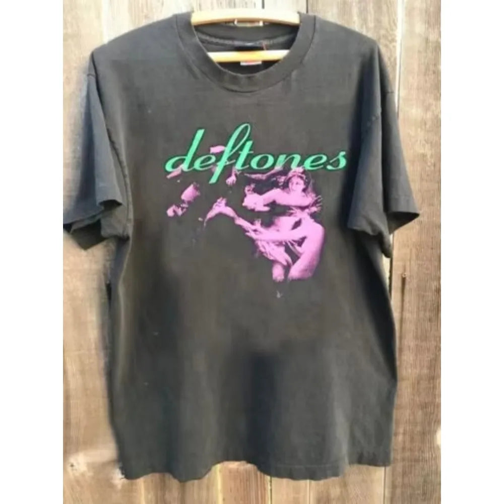 Deftones Around The Fur Men Women Printed T-Shirt Black Band Unisex Cotton Summer Street Harajuku T Shirts
