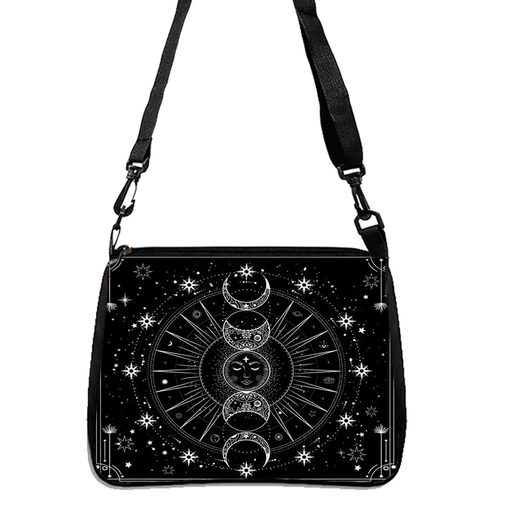 Fantasy Magic Tree Double-sided Printed Shoulder Bag, Daily Travel Shopping Bag Casual Crossbody Bag 5.21