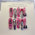 10pcs Handmade Gothic Punk Press on Nails Sweet Cool 3D Meatl Skull Fake Nails Wearable European Rhinestone Design False Nails