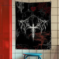 Gothic Cyber Sigil Cross Eyes Skull Flag Tapestry Banner For Bedroom Outdoor Living Room Restaurant Bar Wall Decor Party
