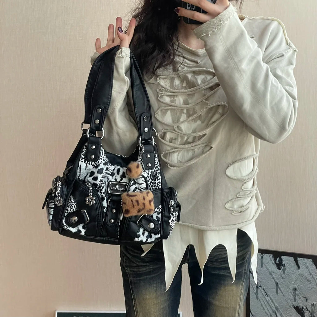 Angel Kiss Soft Tote Bag Women Handbags Small Top-handle Fashion Satchel Multi-Pockets Crossbody Shoulder Bag Hobos Phone Pack