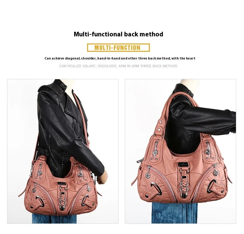 Angelkiss Frauen Handtaschen Mode Schulter Tasche Große Tote Top-griff Shopping-Pack Multifunktionale Satchel Dame Geldbeutel