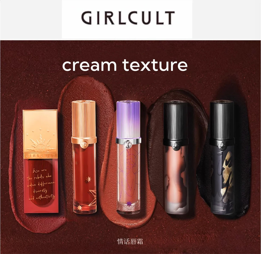 Girlcult Lip Cream Mud Thin Matte Soft Mist Velvet Liquid Lipstick Longlasting Transfer Proof 3.8g Makeup Cosmetics