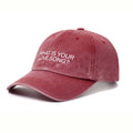 Hot-selling 2 Styles Washed Cotton Baseball Cap With Printed Distressed Soft Top Denim Hat Vintage Hat For Men & Women