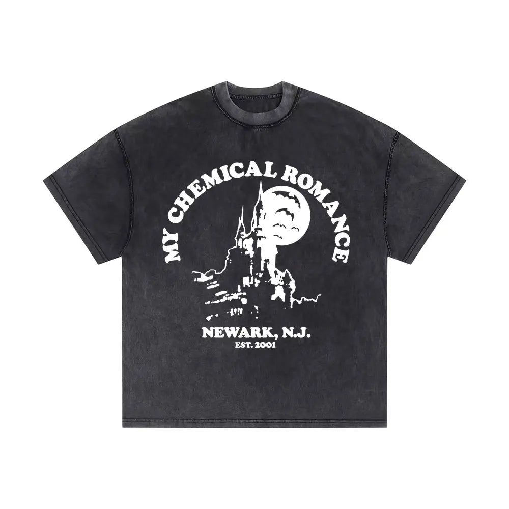 Washed Vintage My Chemical Romance 2007 Tour T Shirt Men Women Parade Punk Emo Rock Band T-shirts Man Fashion Oversized T Shirts