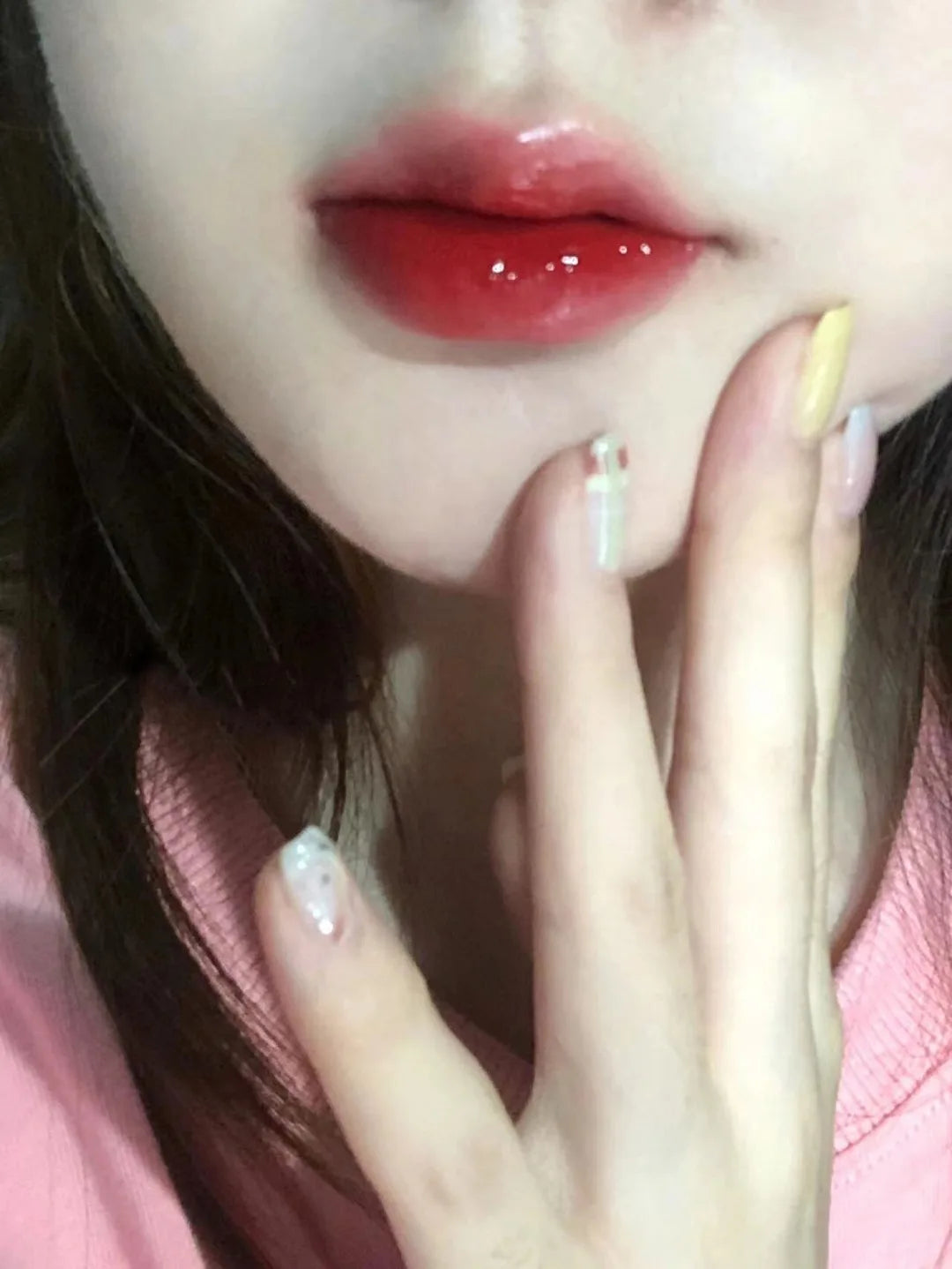 Water Light Lip Gloss Purple Mulberry Mirror Glass Lip Glaze Moisturizing Plump Lip Non Stick Cup Waterproof Long Lasting Makeup